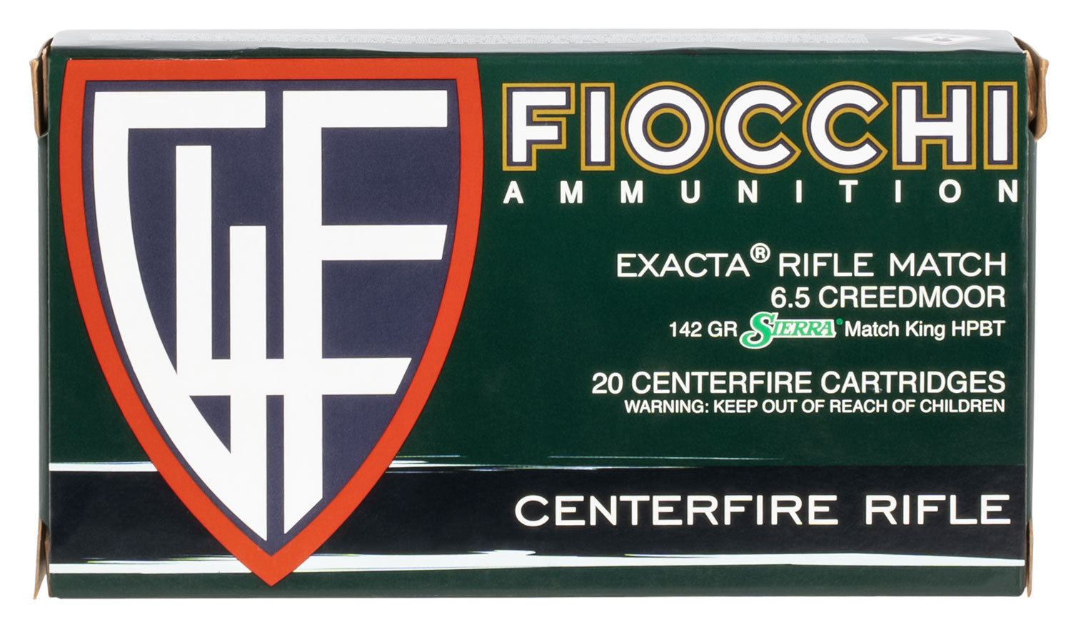 Fiocchi Hyperformance Sierra MatchKing Boat Tail Hollow Point 142 Grain 6.5mm Creedmoor 2675 fps 762344712147