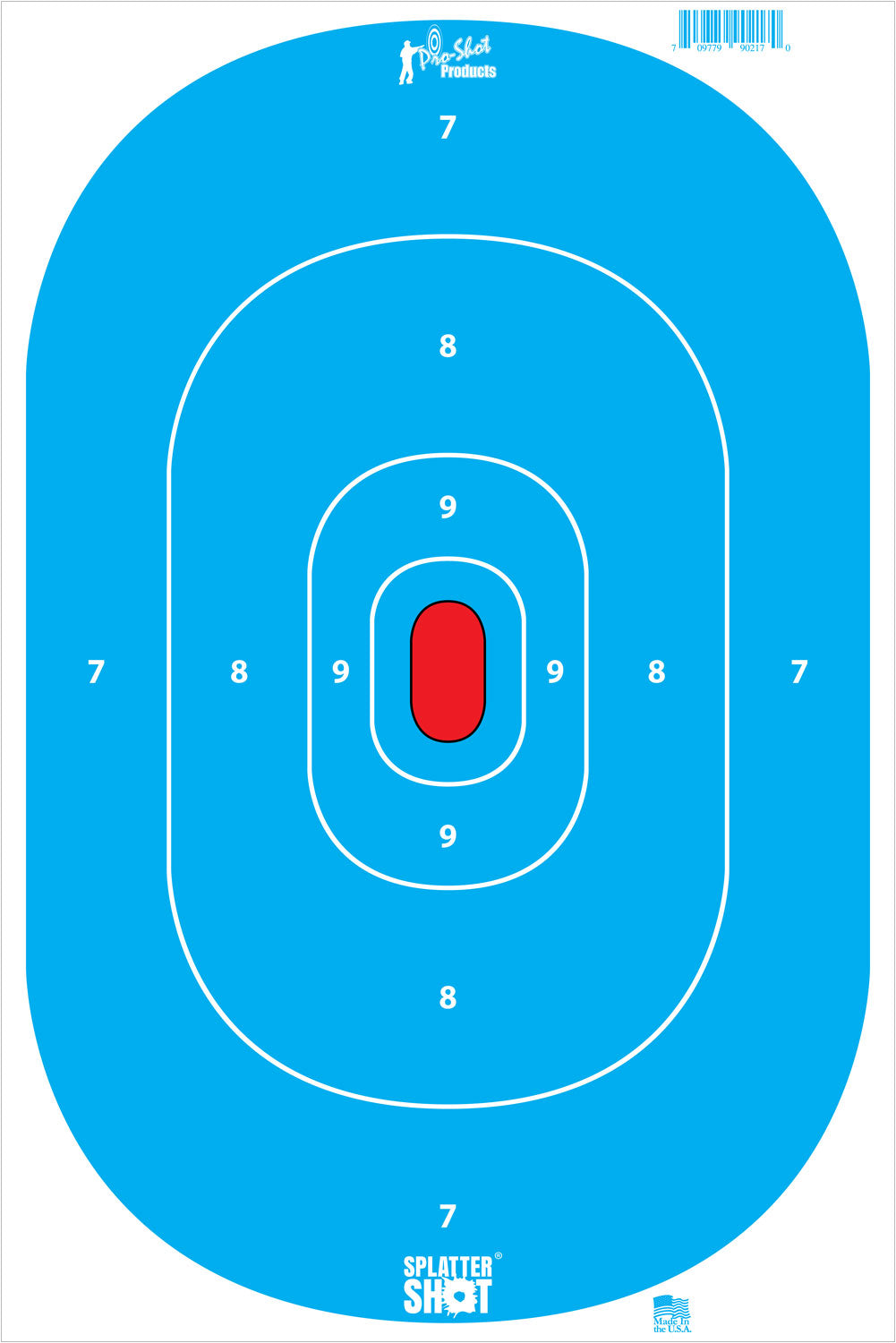 Pro-Shot SILHINTPBLUE SplatterShot Reactive 12"x18" Silhouette Tagboard Target Hi-Vis Blue 8 Pack