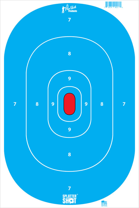 Pro-Shot SILHINTPBLUE SplatterShot Reactive 12"x18" Silhouette Tagboard Target Hi-Vis Blue 8 Pack