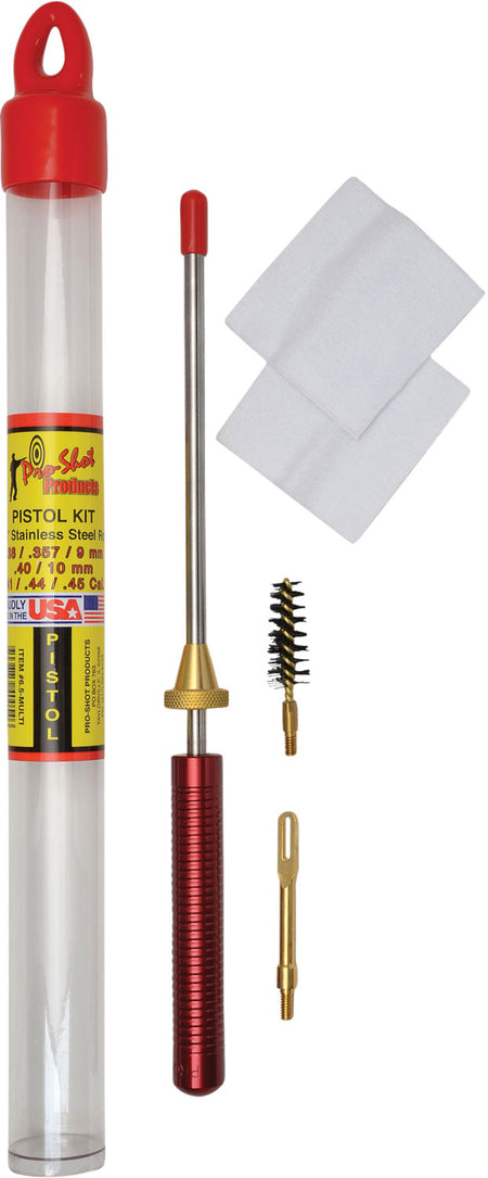 Pro-Shot 65MULTI .38/.45 Cal Pistol Starter Kit with Stainless Rod and Hanging Cap Tube