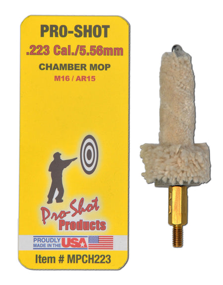 Pro-Shot MPCH223 .223 Rem/5.56x45mm AR Platform Chamber Mop Military Style 100% Cotton #8-32 Thread
