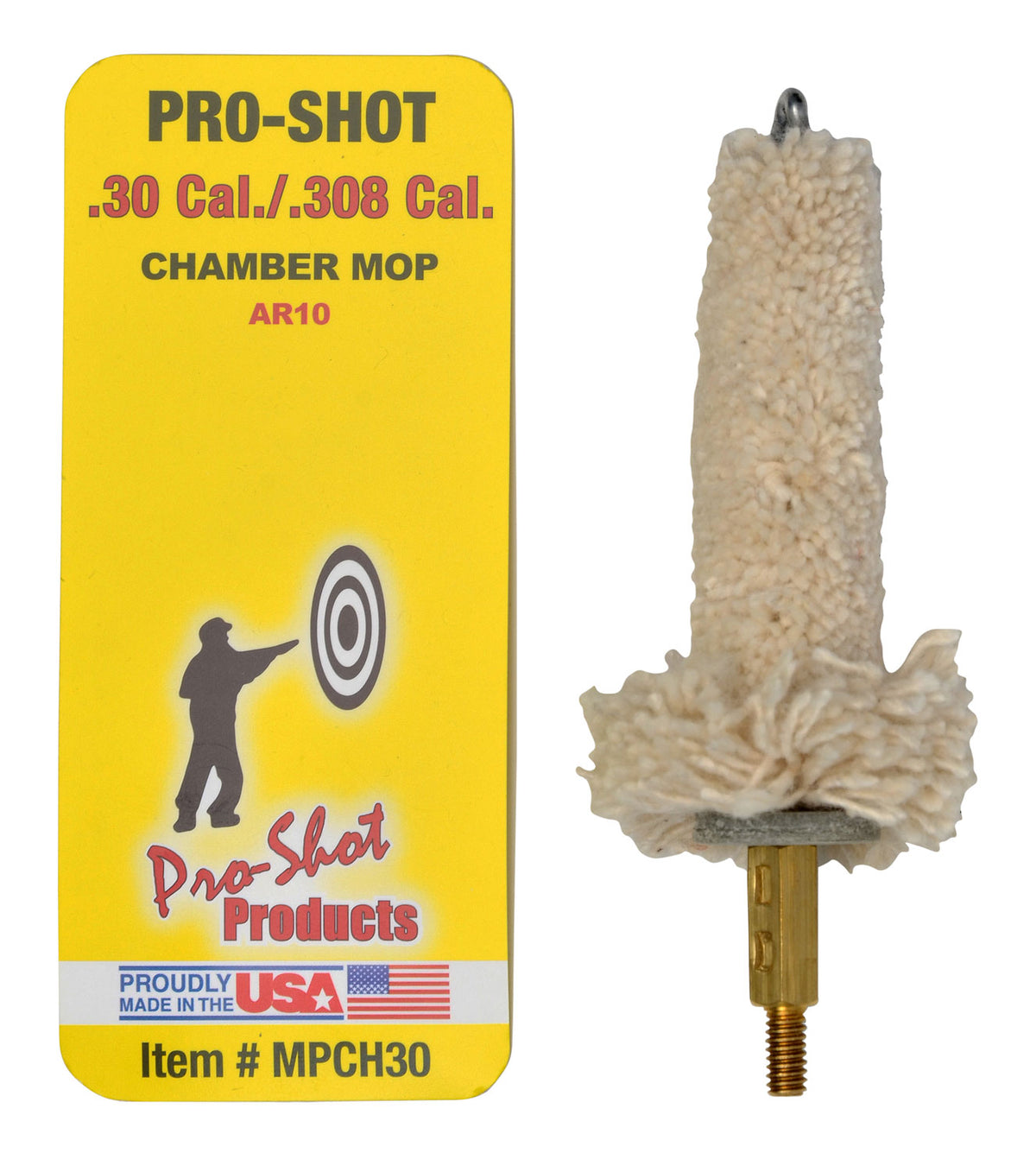 Pro-Shot MPCH30 .308/7.62x51mm NATO AR Platform Chamber Mop Military Style 100% Cotton #8-32 Thread