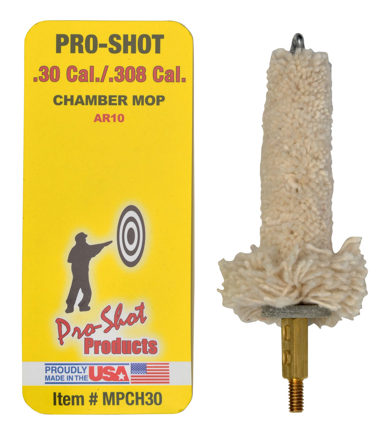 Pro-Shot MPCH30 .308/7.62x51mm NATO AR Platform Chamber Mop Military Style 100% Cotton #8-32 Thread