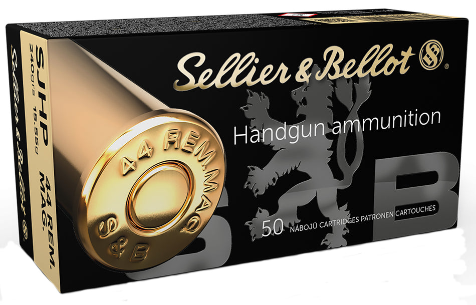 Sellier & Bellot (S&B)  Semi Jacketed Hollow Point 240 Grain .44 Magnum 1280 fps 754908501052
