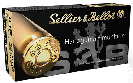 Sellier and Bellot .45 ACP/Auto Handgun 230 grain Jacketed Hollow Point ammunition