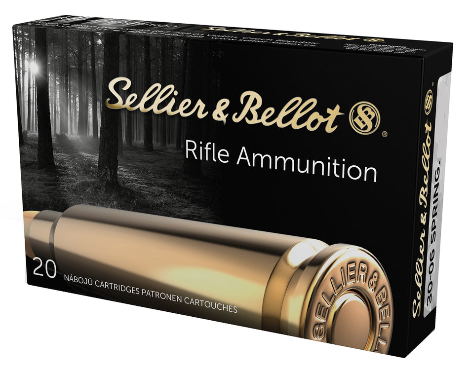 Sellier and Bellot .30-06 Springfield Rifle 147 grain Full Metal Jacket ammunition