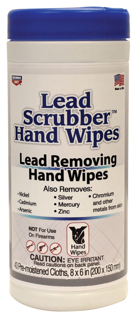 Birchwood Casey Lead Scrubber Hand Wipes for Shooters 40 Count