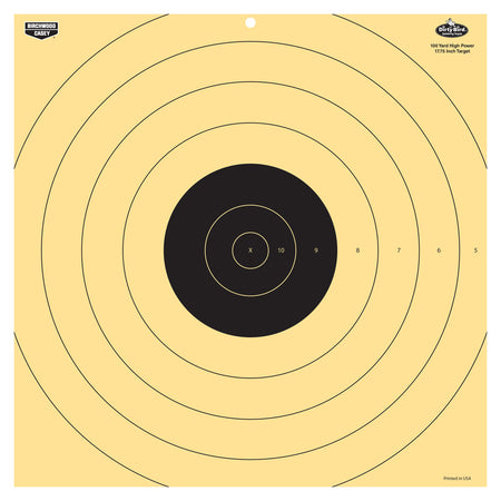Birchwood Casey 35186 Dirty Bird Rifle Bullseye Tagboard Target 17.25" Black/White 5 Pk