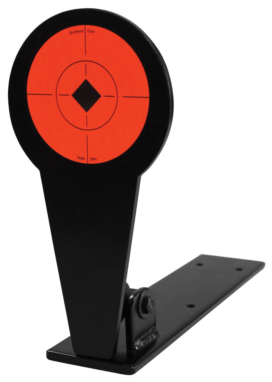 Birchwood Casey 47524 World of Targets Rimfire 4" Diamond Steel Popper Target Black/Orange w/Ground Stakes