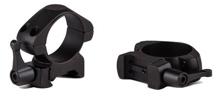Konus 7407 1-Inch Medium Quick Release Steel Scope Rings Matte Black Weaver Picatinny Rail 0 MOA