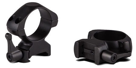 Konus 7409 30mm High Quick Release Steel Scope Rings Matte Black Weaver Picatinny Rail 0 MOA