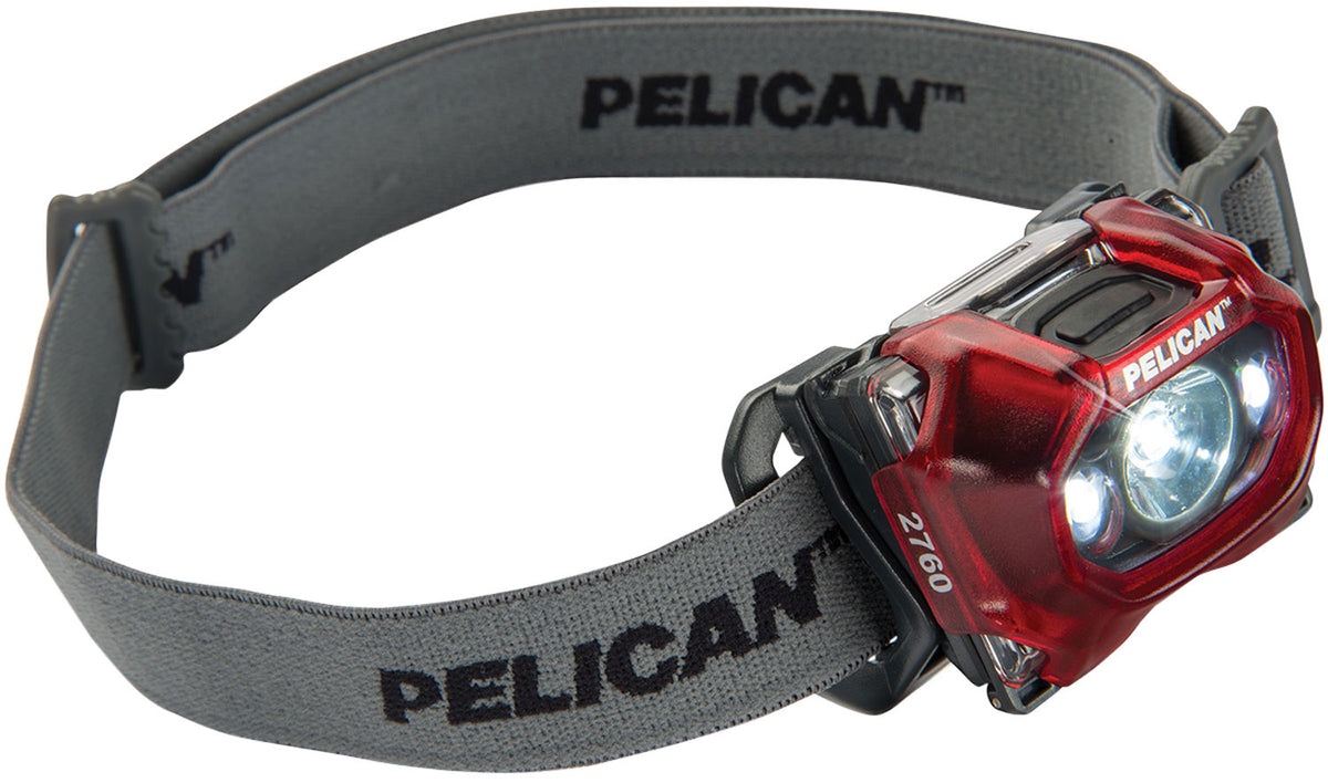 Pelican 2760C LED Headlamp White/Red 42-289 Lumens Weather Resistant 101 Meters