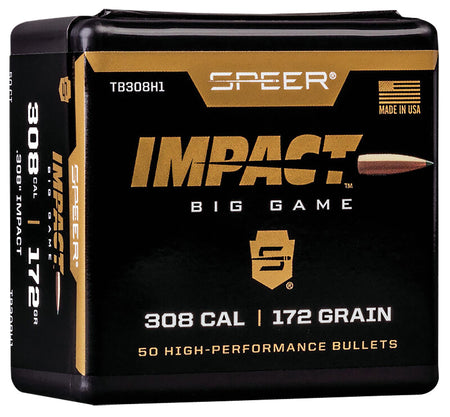 Speer Impact 30 Caliber 172 Grain Tipped Plated Bullets 50/Box