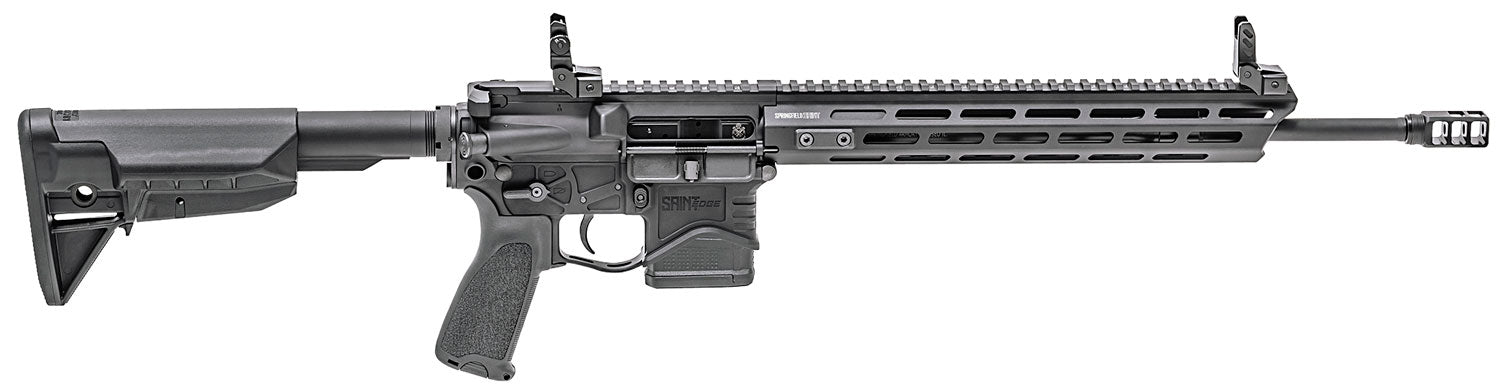 Springfield Armory STE916556BLC SAINT Edge 5.56x45mm NATO 10+1 16" Black Melonite Barrel Black Hard Coat Anodized Rec Black Adjustable Bravo Mod 0 SopMod Stock Black Bravo Mod 2 Grip Right Hand