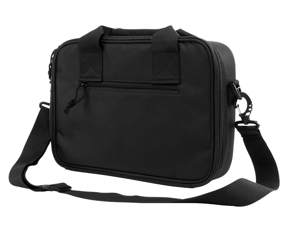 NcStar CPDX2971B VISM Black Double Pistol Bag with Mag Pouches, Hook & Loop Straps & Padded Handles