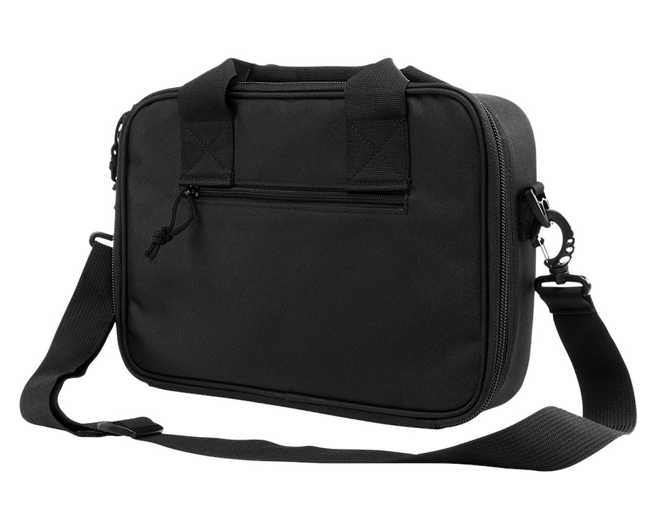 NcStar CPDX2971B VISM Black Double Pistol Bag with Mag Pouches, Hook & Loop Straps & Padded Handles