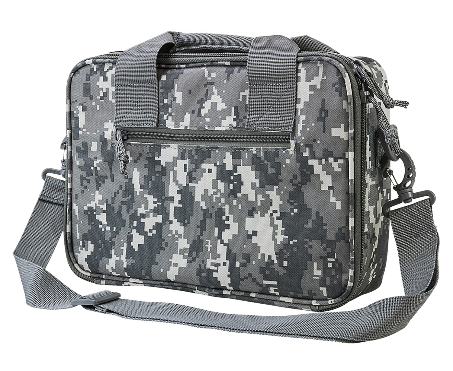 NcStar CPDX2971D VISM Digital Camo Double Pistol Bag with Mag Pouches, Lockable Zippers & Padded Handle