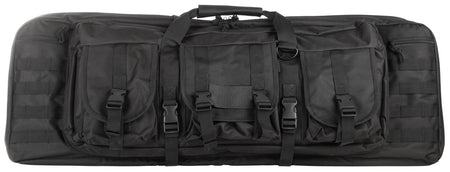 NcStar CVDC2946B36 VISM Black Double Carbine Case PVC Nylon 36" with Lockable Zippers & MOLLE Webbing