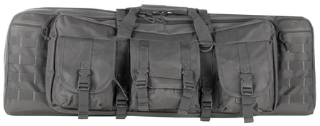 NcStar CVDC2946U36 VISM Urban Gray Double Carbine Case PVC Nylon 36" with MOLLE Webbing & Lockable Zippers