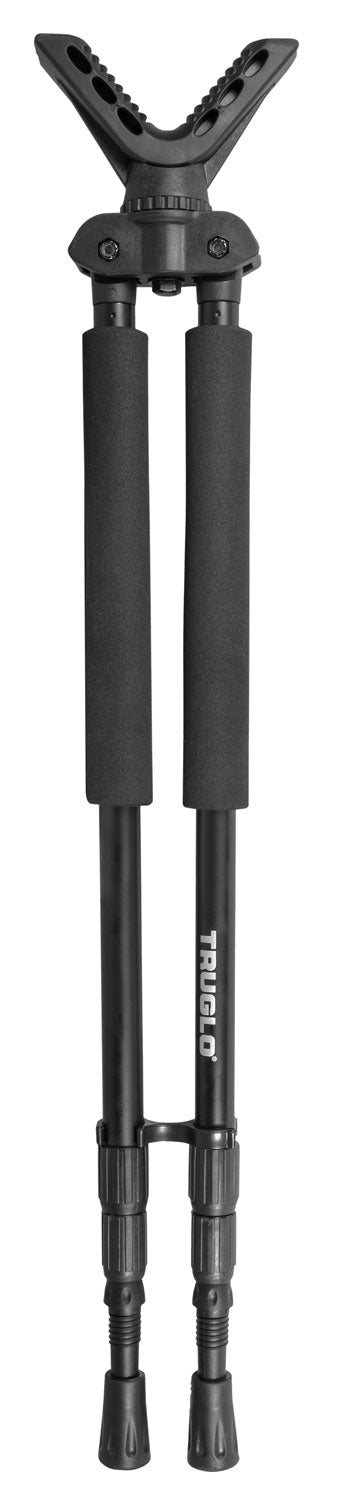 TruGlo TG8920XB Black Aluminum Solid-Shot Bipod, 21-40" Twist-Lock Legs, Rubberized V-Brace, Carrying Case