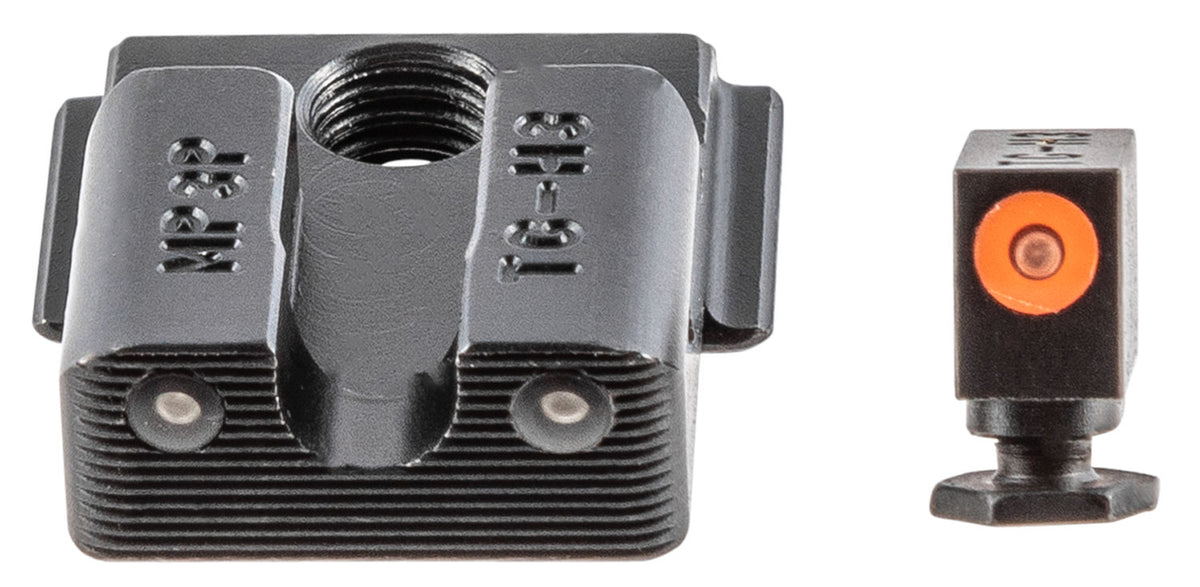 TruGlo TG231MP3C Tritium Pro Black Green Tritium Orange Outline Front Sight with Green Tritium Rear Sight