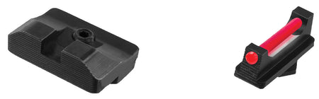 TruGlo TG132G1 Fiber-Optic Pro Glock Sight Set Red Fiber Optic Front Serrated Blacked-Out Rear