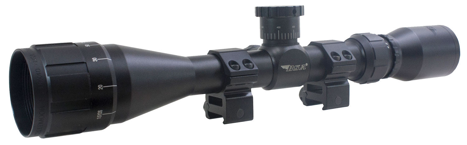 BSA Sweet .17 HMR 3-12x40mm AO Black Matte 1" Tube 30/30 Reticle