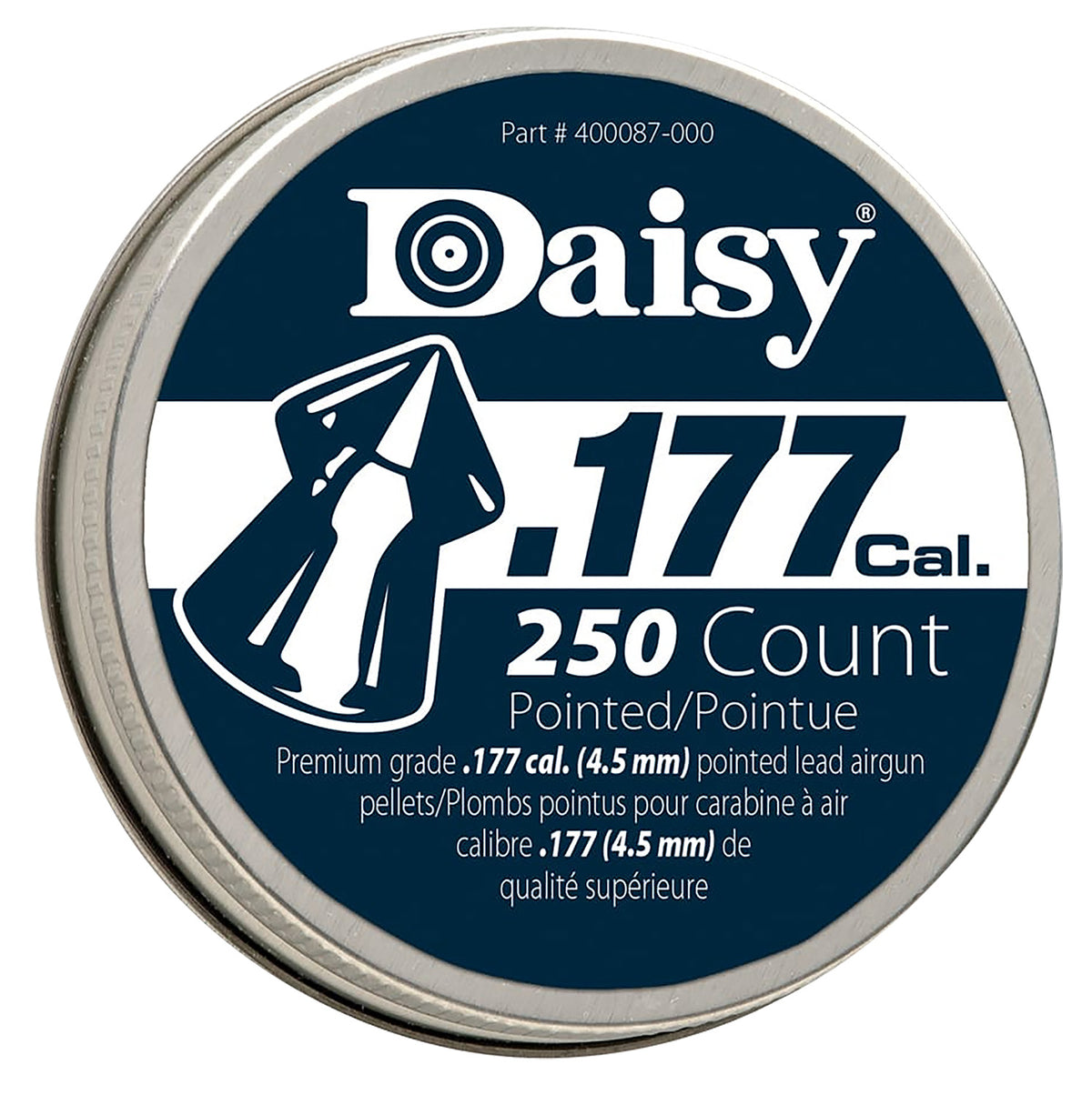 Daisy PrecisionMax Premium .177 Cal Lead Pointed Hunting Pellets 250/Tin