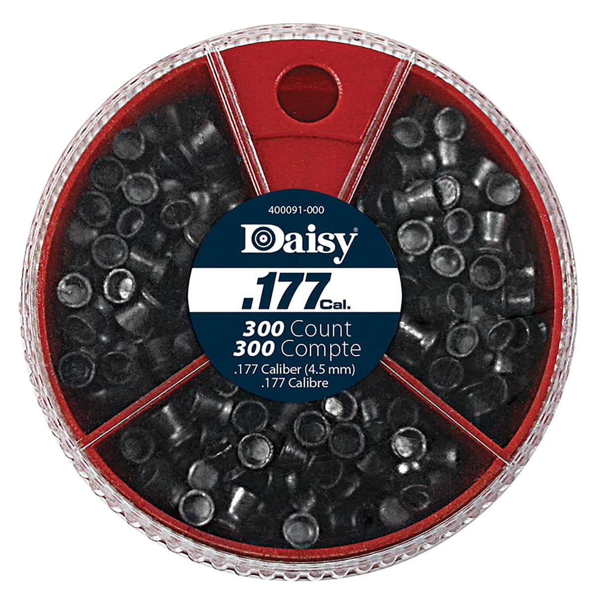 Daisy Dial-A-Pellet Premium .177 Cal Lead Pellets Flat Nose Pointed HP 300/Tin