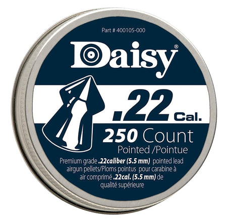 Daisy PrecisionMax Premium .22 Cal Lead Pointed Hunting Pellets 250/Tin