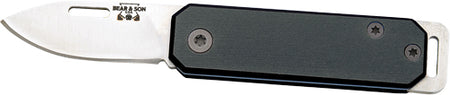 Bear & Son 1.5" Slip Joint Pocket Knife with Black & Stainless Aluminum Handle