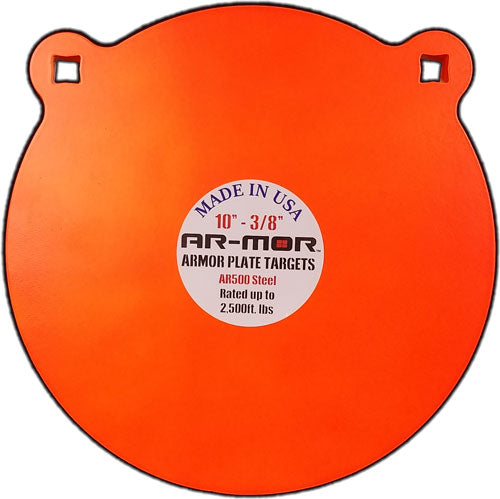 AR-MOR AR500 Steel Round Gong 10" 3/8" Thick Orange