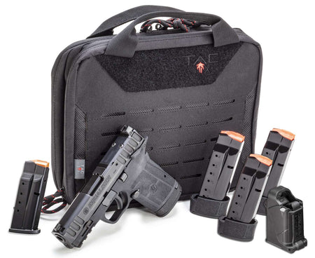 dSMITH & WESSON EQUALIZER RANGE KIT 9MM 3.657" TAC SIX BAG, 1-10RD, 1-13RD, 3-15RD MAGS
