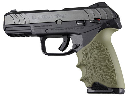 Hogue 17701 HandAll Beavertail Rubber Grip Sleeve Compatible with Ruger Security-9, OD Green