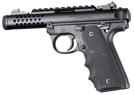 Hogue 79080 Ruger Mark IV 22/45 Black Rubber Grip with Finger Grooves
