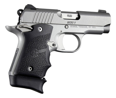 Hogue 39080 Kimber Micro 9 Cobblestone Black Rubber Grip with Finger Grooves