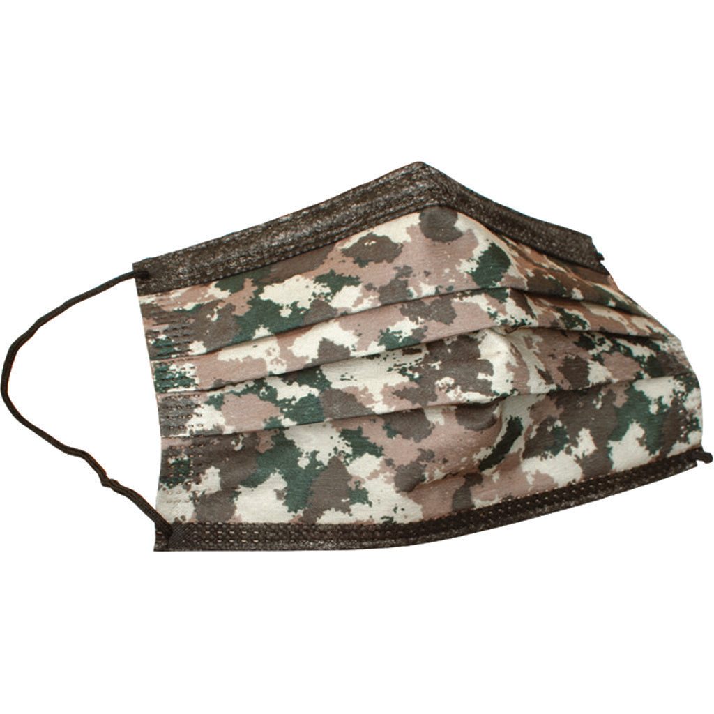 EM95 Camo Disposable Face Mask Clip Strip 12 Count