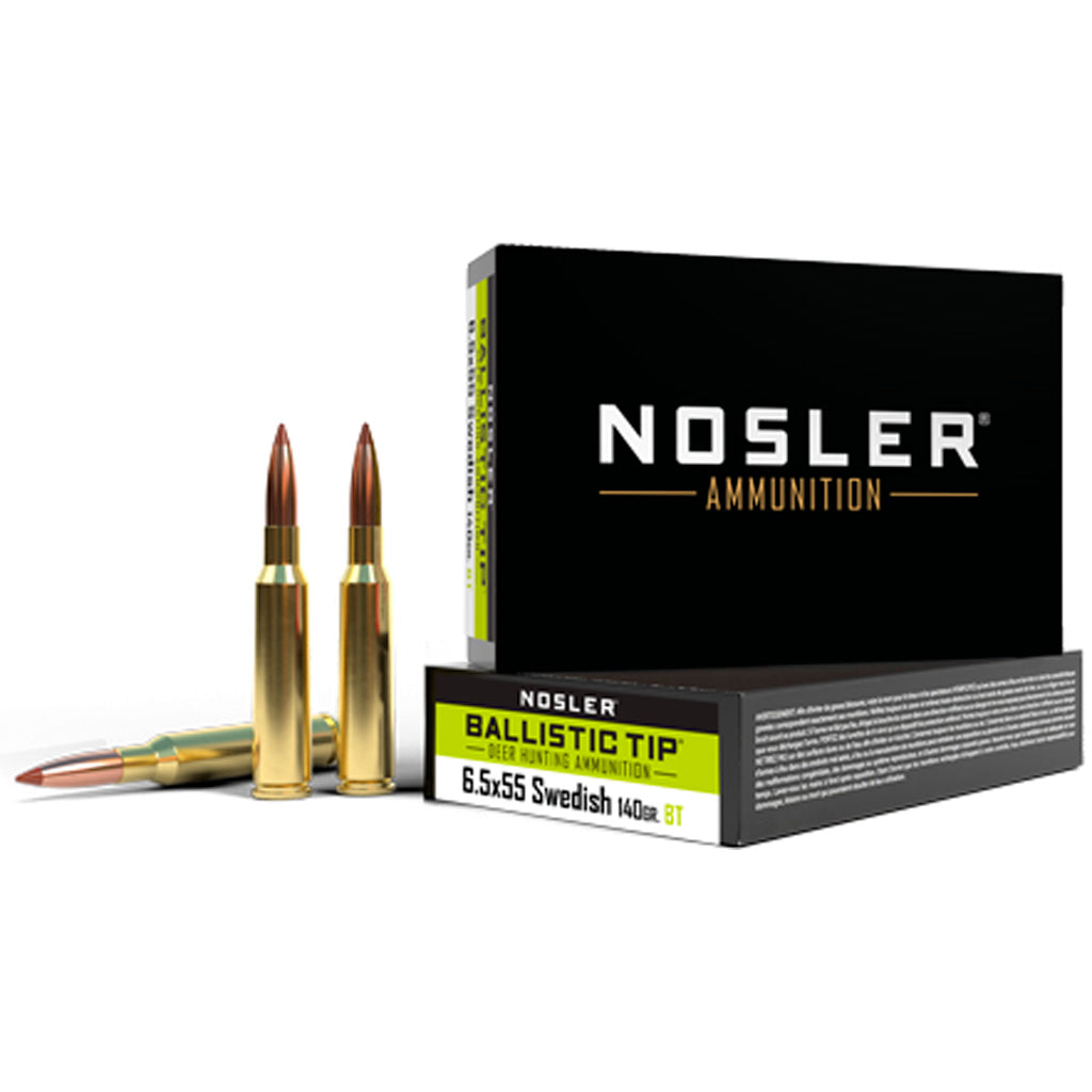 Nosler Ballistic Tip Polymer Tip 140 Grain 6.5x55mm Swedish  054041610537