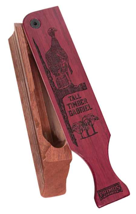 Primos 2915 Gabriel Turkey Box Call - Double Thumbhole Premium Wood