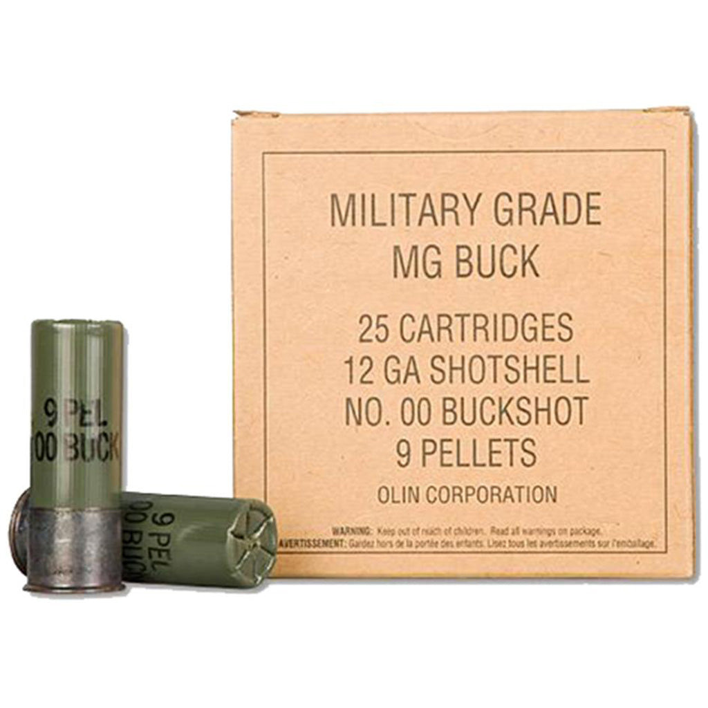 Winchester 12 Gauge Shotgun Ammo Military Grade Buffered Buckshot Value Pack Defense//Hunting 2.75 in 1-1/8 oz 00 Buck