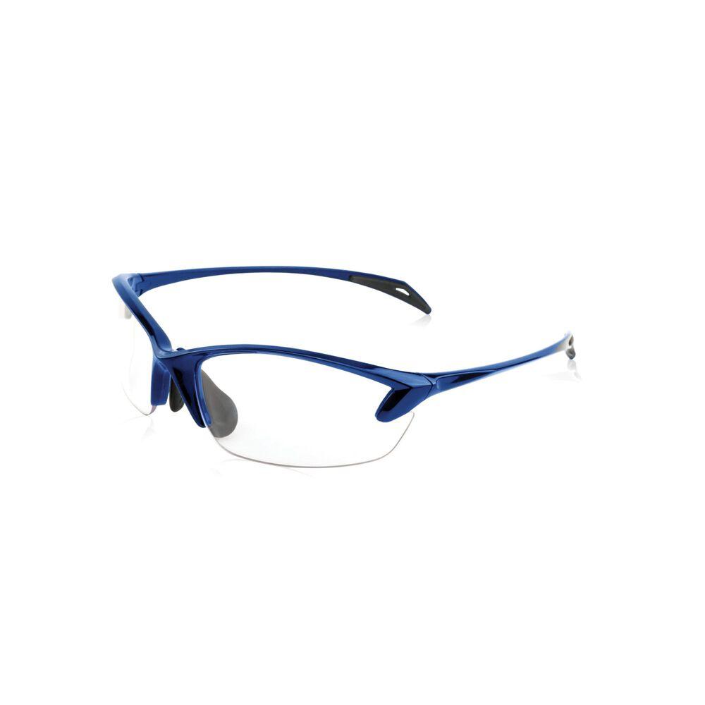 Smith & Wesson Colonel Women's Half Frame Safety Shooting Glasses Blue Frame Clear Lens