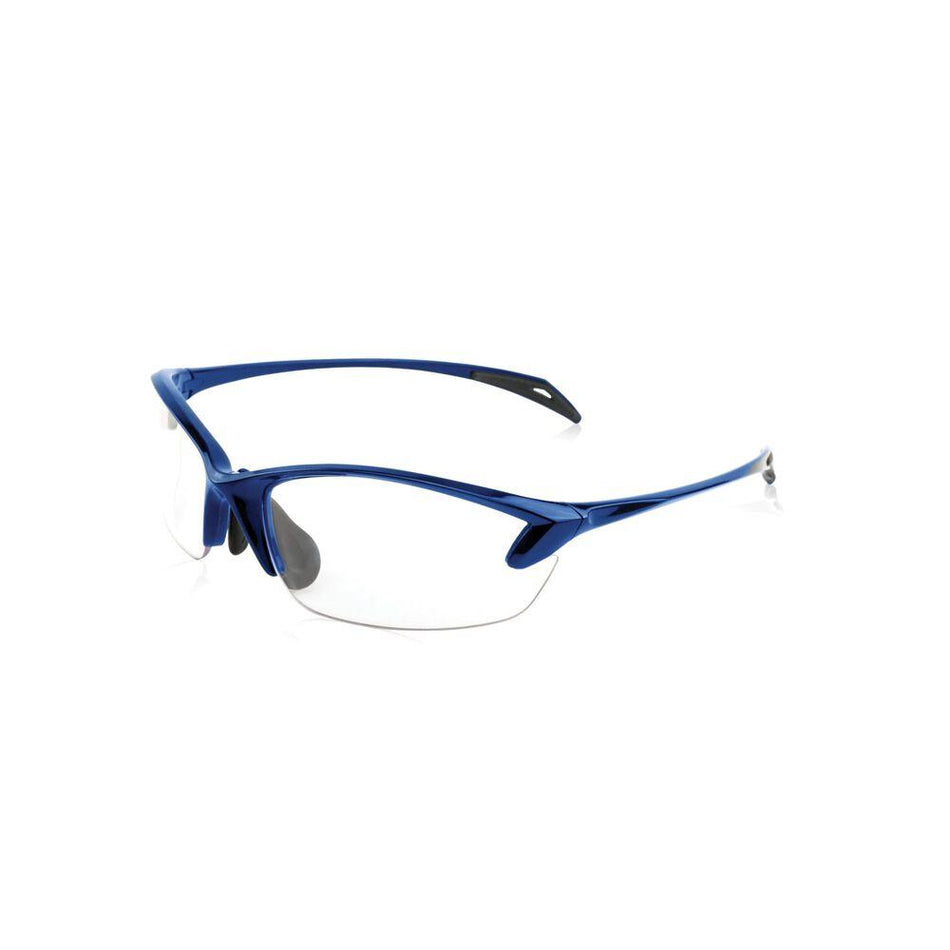 Smith & Wesson Colonel Women's Half Frame Safety Shooting Glasses Blue Frame Clear Lens