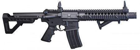 Crosman DPMS SBR CO2-Powered Full Auto BB Air Rifle 177 Cal 25rd Black Quad Rail Forearm 6-Position Stock