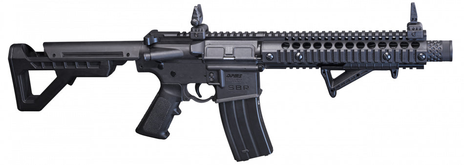 Crosman DPMS SBR CO2-Powered Full Auto BB Air Rifle 177 Cal 25rd Black Quad Rail Forearm 6-Position Stock
