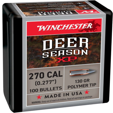 Winchester Deer Season XP .270 Cal 130 Grain Reloading Bullets 100ct