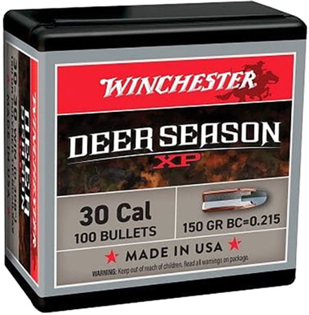 Winchester Deer Season XP Rifle Bullets .30 Caliber 150 Grain 100-Count