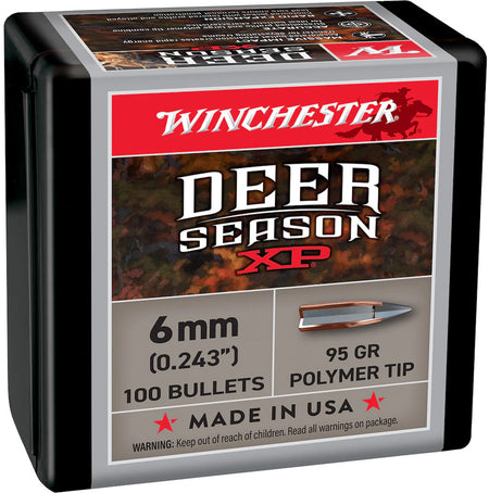 Winchester Deer Season XP 6mm 95 Grain Reloading Bullets 100 Count