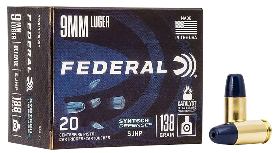 Federal Syntech Defense Segmented Jacketed Hollow Point 138 Grain 9mm Luger/Parabellum 1050 fps 604544651072