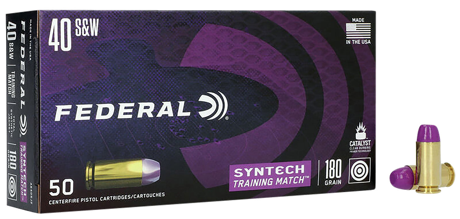 American Eagle Syntech Training Match Total Syntech Jacket Flat Nose 180 Grain .40 S&W 1010 fps 604544650051