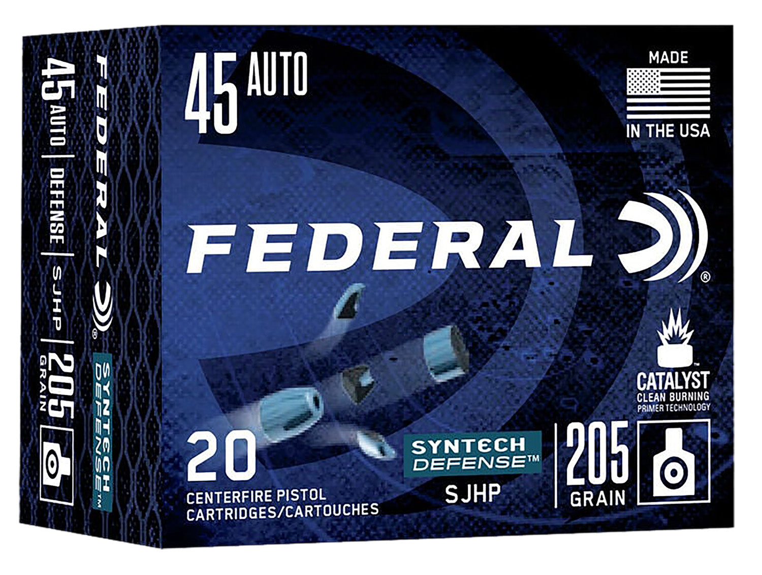 Federal Syntech Defense Segmented Jacketed Hollow Point 205 Grain .45 ACP/Auto 970 fps 604544651096